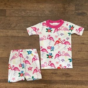 Hanna Andersson Pink Flamingo pajamas short johns